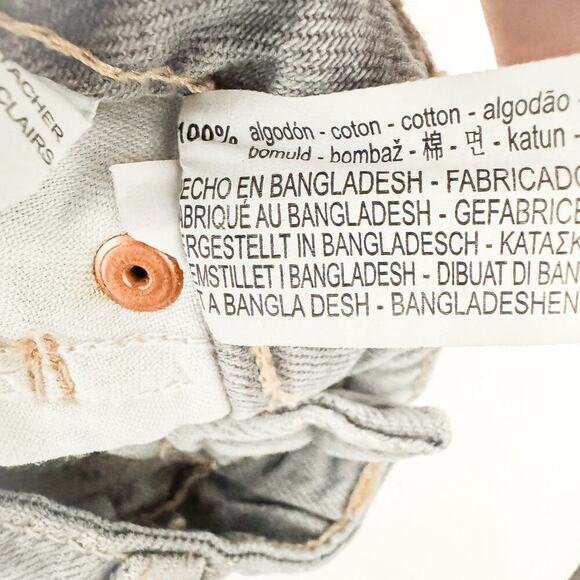 Zara Gray Wash High-Rise Denim Jeans Raw Hem Ripped Cutoff Size 06 NWT - Picture 5 of 6